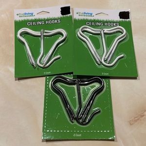 Nwt 15pc black & white Ceiling Hooks